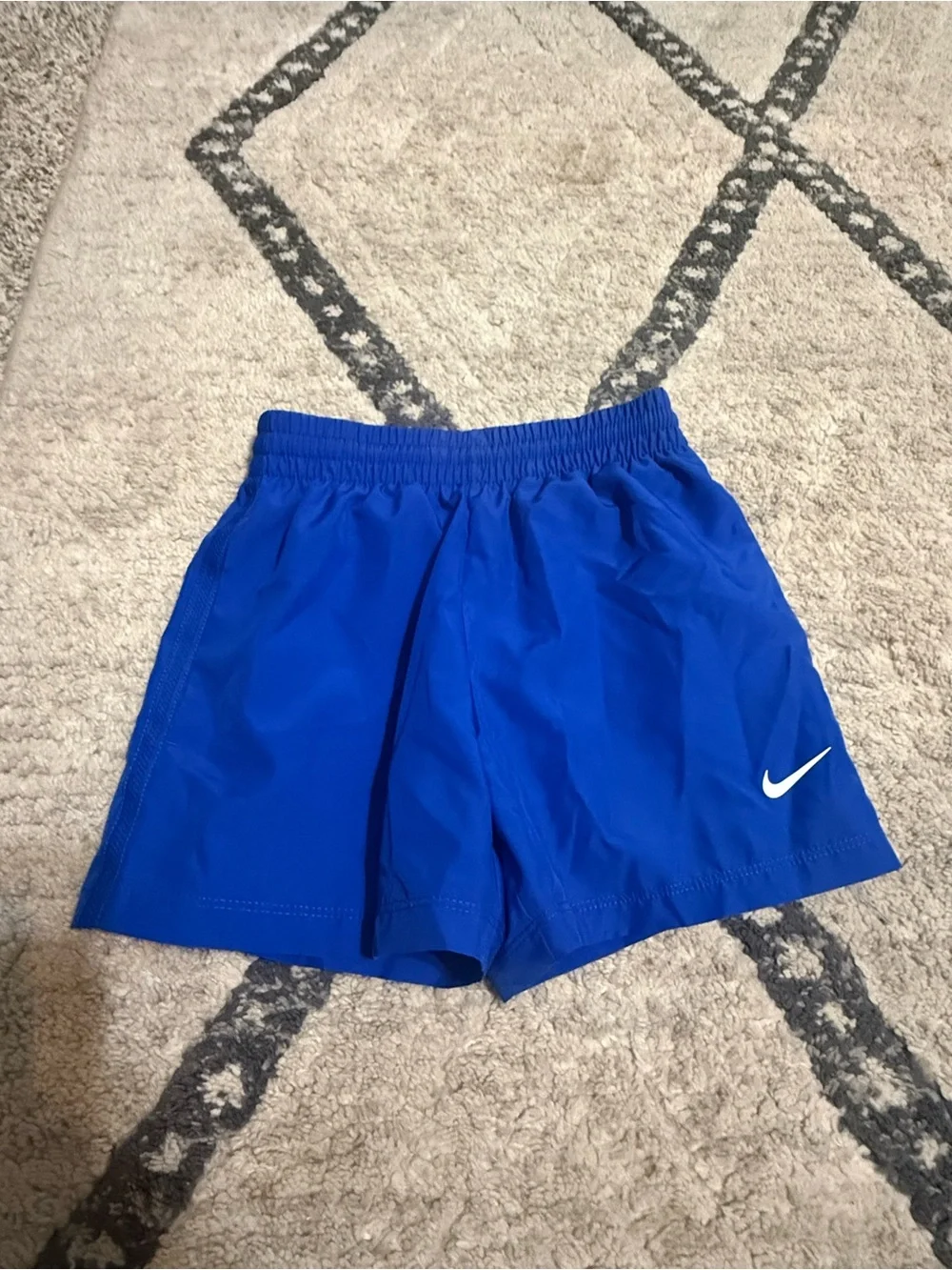 Nike Blue Kids Training Shorts with Elastic Waist